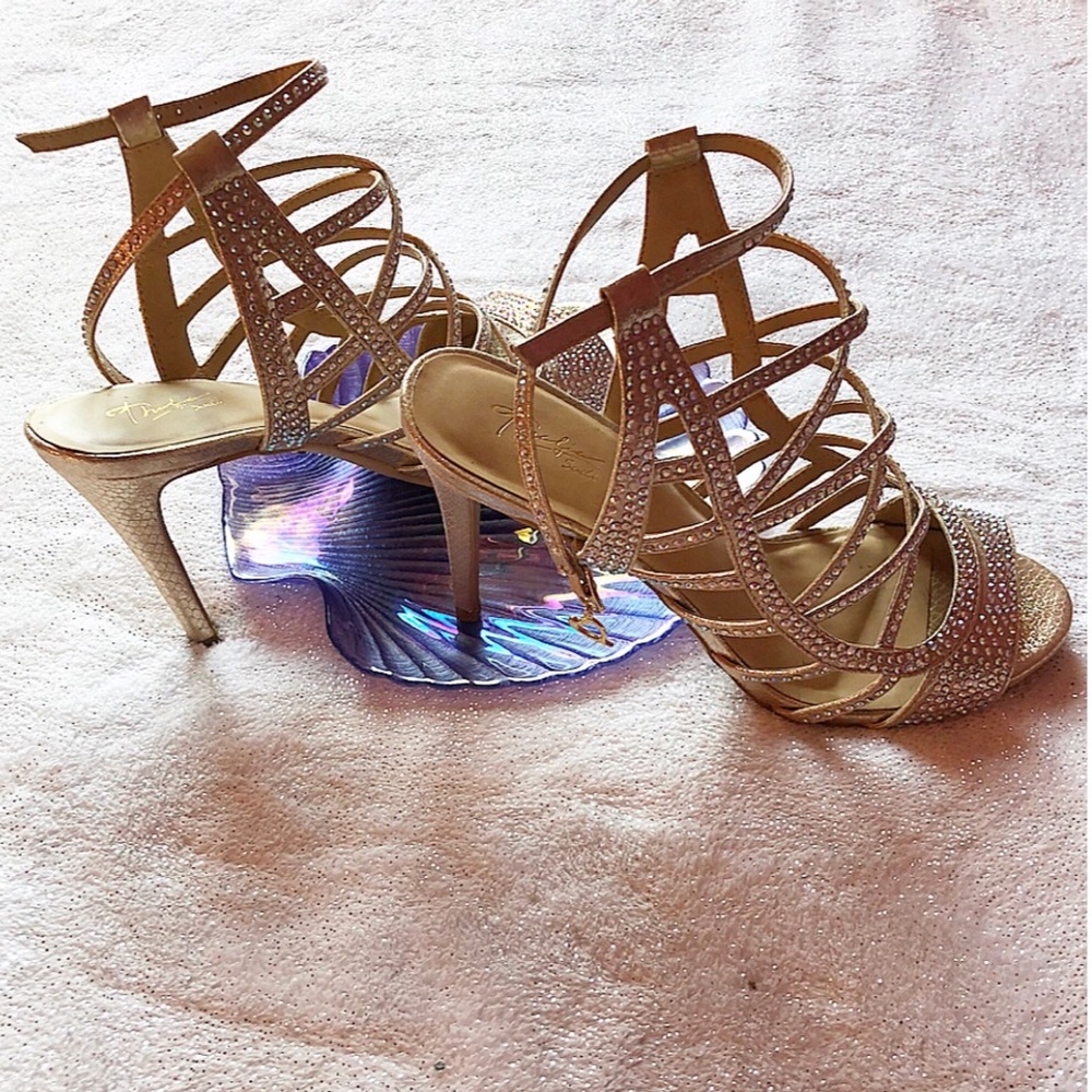 Thalia Sodi Rhinestones Glitter Heels